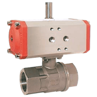 KUP-VH 2-Way Stainless Steel Ball Valve with Pneumatic Actuator